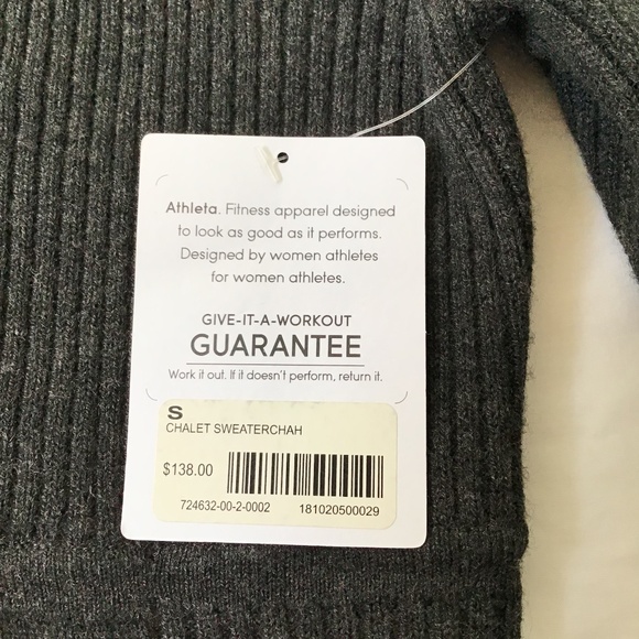 Athleta sz S Chalet Sweater Dress NWT in Grey - Picture 8 of 10